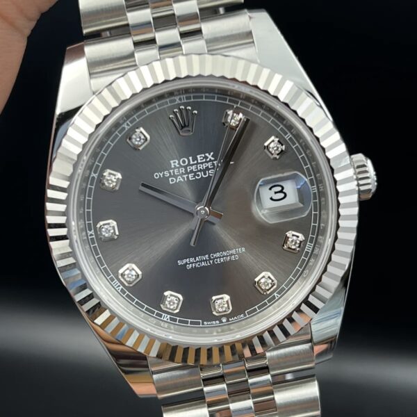Rolex Datejust 41mm 126334 Rhodium Diamonds
