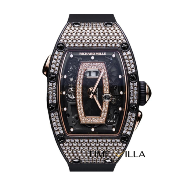 RM037 Rose Gold Carbon NTPT Full Diamond