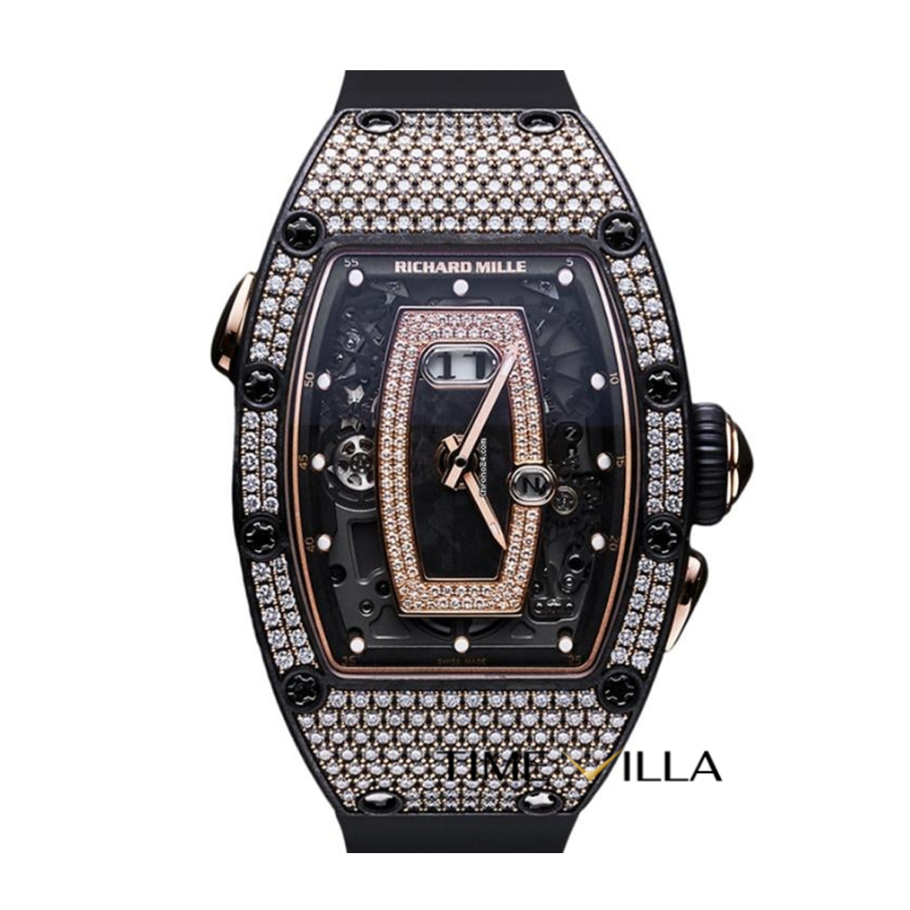 RM037 Rose Gold Carbon NTPT Full Diamond RM037 Rose Gold Carbon NTPT Full Diamond