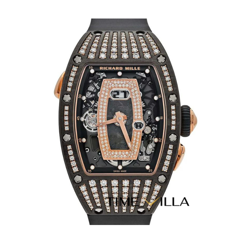 RM037 Rose Gold Carbon TPT Diamond Set_ RM037 Rose Gold Carbon TPT Diamond Set