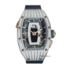 Richard Mille Ladies RM 037 White Gold Medset Diamond Black Lip