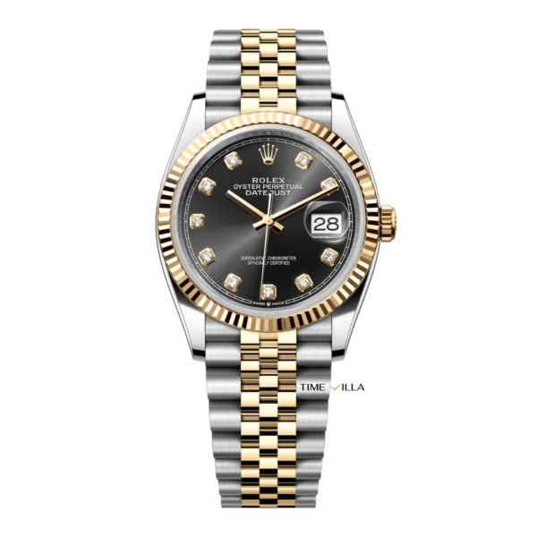 Rolex Datejust 126233 Black Diamond Yellow Steel