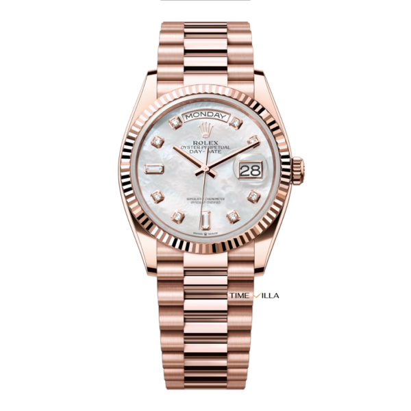 Rolex Daydate 128235 MOP Diamond Rosegold