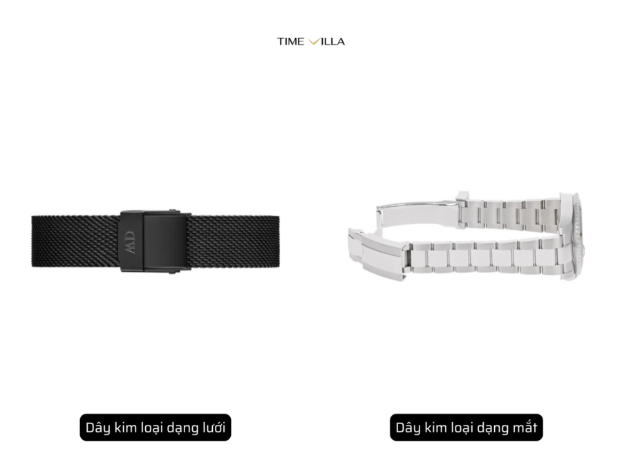 Đeo đồng hồ dây kim loại đúng cách