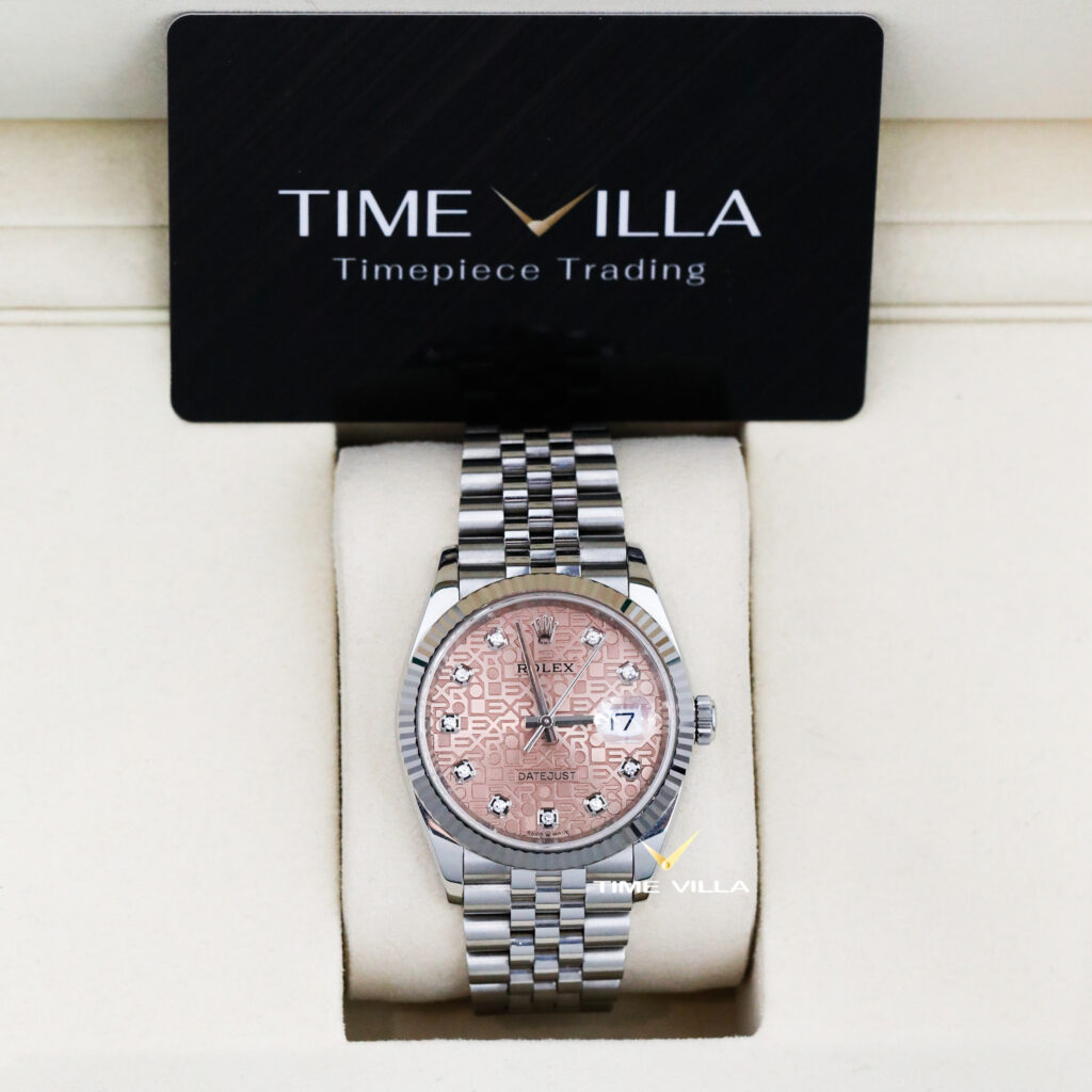 Rolex Datejust 126234 Salmon Cọc Kim Cương Rolex Datejust 126234 Salmon Cọc Kim Cương