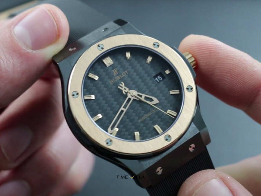 Cách chỉnh giờ đồng hồ cơ Hublot 2-3 kim