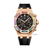 Audemars Piguet Ladies Offshore Chronograph 26236OR Black Dial Diamond Rainbow 37mm