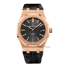 Audemars Piguet Royal Oak 15400R Leather Black Dial Rose Gold 41mm