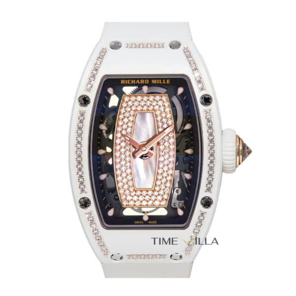Richard Mille Ladies RM 07-01 MOP Lip White Ceramic Diamond
