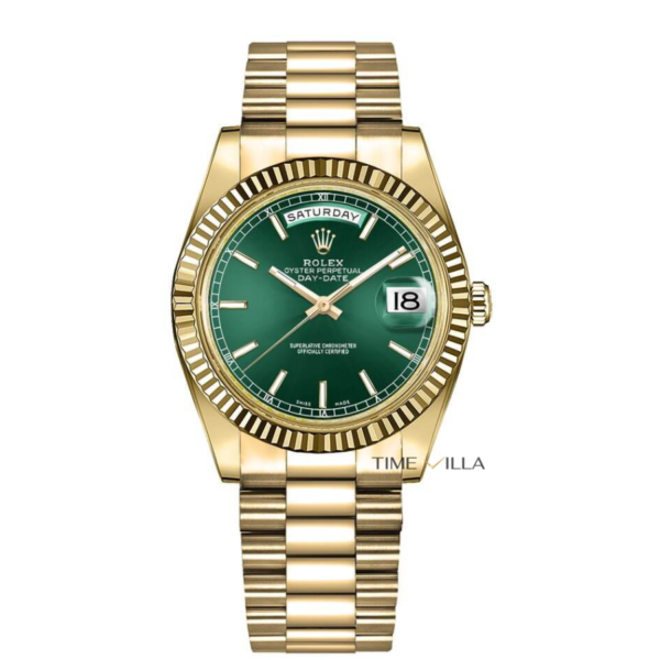 Rolex Daydate 118238 Green Index Dial Gold 18K 36mm
