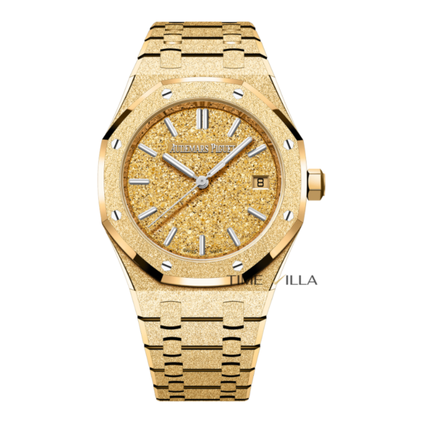 Audemars Piguet Ladies Royal Oak 77450BA.GG.1361BA.01 Frosted Yellow 34mm
