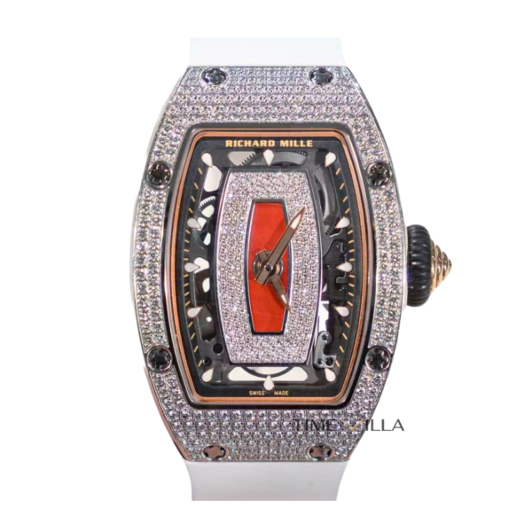 Richard Mille Ladies RM 07-01 WG Full Diamond Red Lip