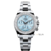 Rolex Cosmograph Daytona 116576TBR Ice Blue Dial Platinum Diamond Baguette