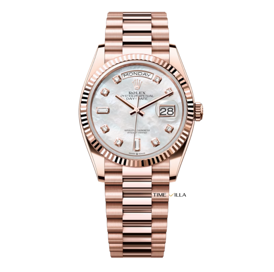 Đồng hồ Rolex nữ đính kim cương - Day-Date 128235 MOP Diamond Rose Gold