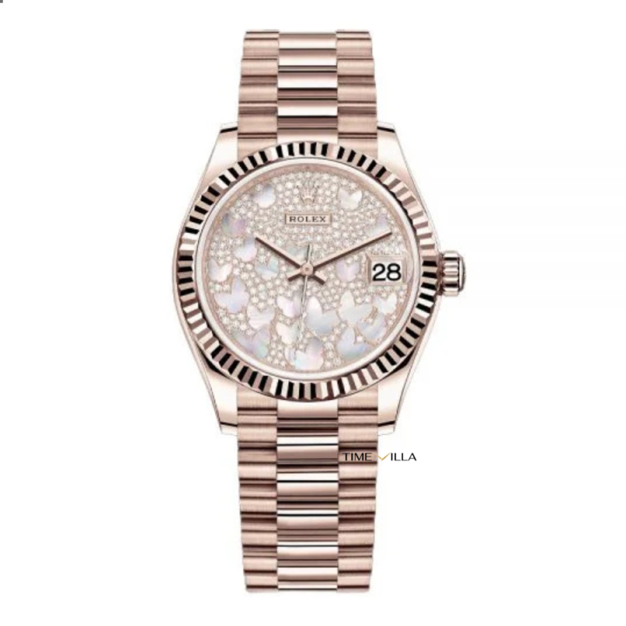 Đồng hồ Rolex nữ đính kim cương - Datejust 278275 Butterfly Rose gold President