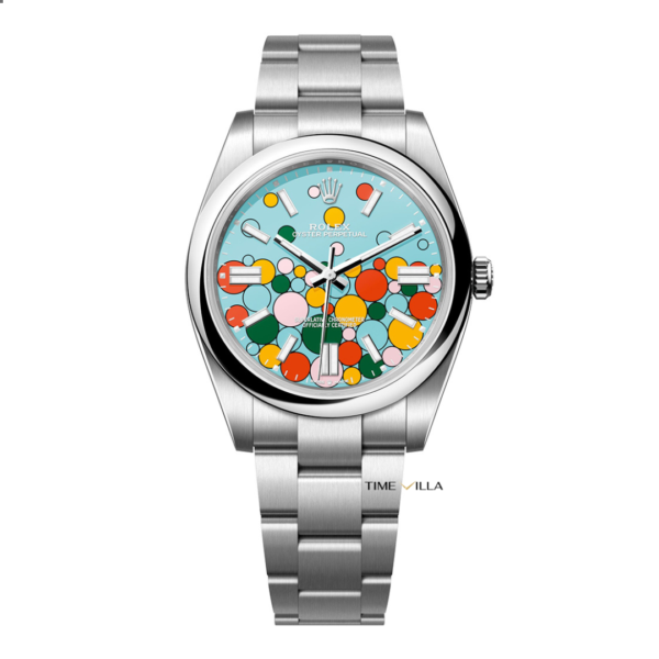 Rolex Oyster Perpetual 124300 Blue Celebration Bubble Dial 41mm