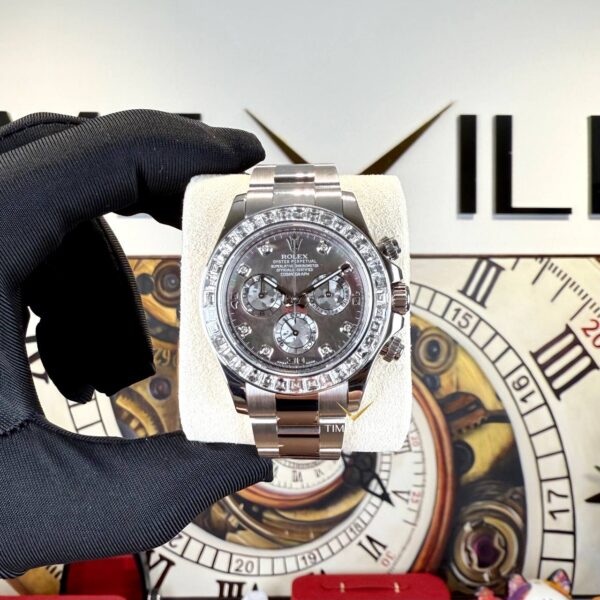 Rolex Daytona 116509 White Gold MOP Diamond Girdle