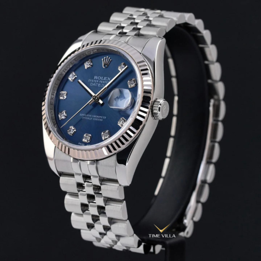Rolex Datejust 116234 Blue Dial Steel Diamond 36mm
