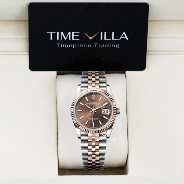 Rolex Datejust 126231-0043 Chocolate Index Steel Everose Rolesor 36mm