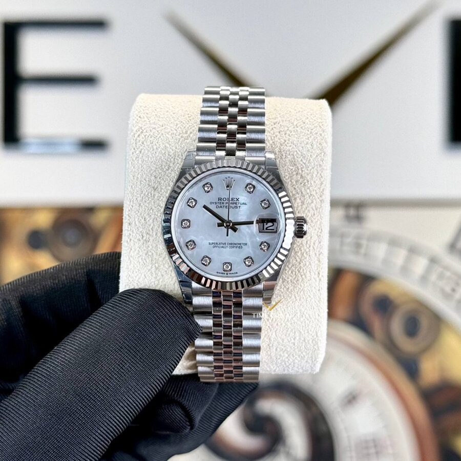 Cổ tay tròn nên đeo đồng hồ gì? Rolex Datejust Ladies 278274 MOP Dial Steel 31mm