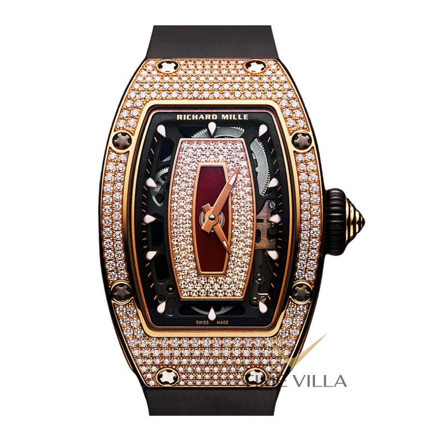 Richard Mille RM07-01 RG Rose Gold Full Diamond Red Lip Richard Mille RM07-01 Rose Gold Full Diamond Red Lip