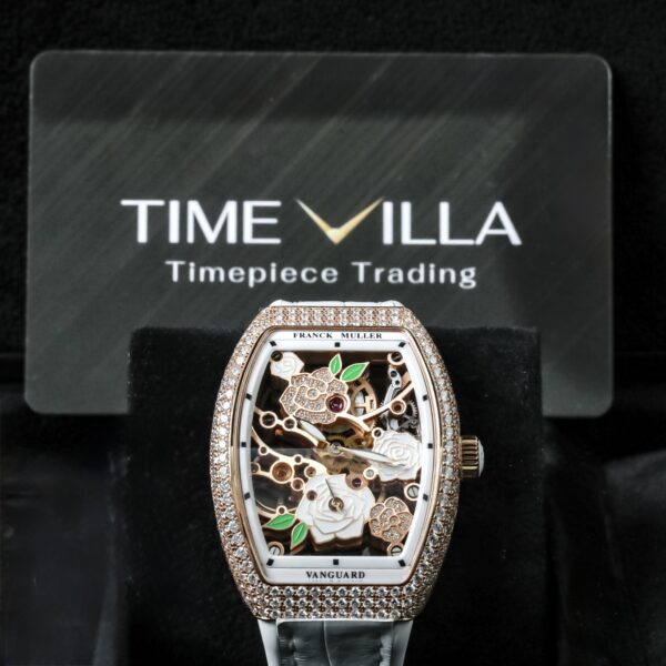 Franck Muller Vanguard V32 Rose Gold Diamond Skeleton