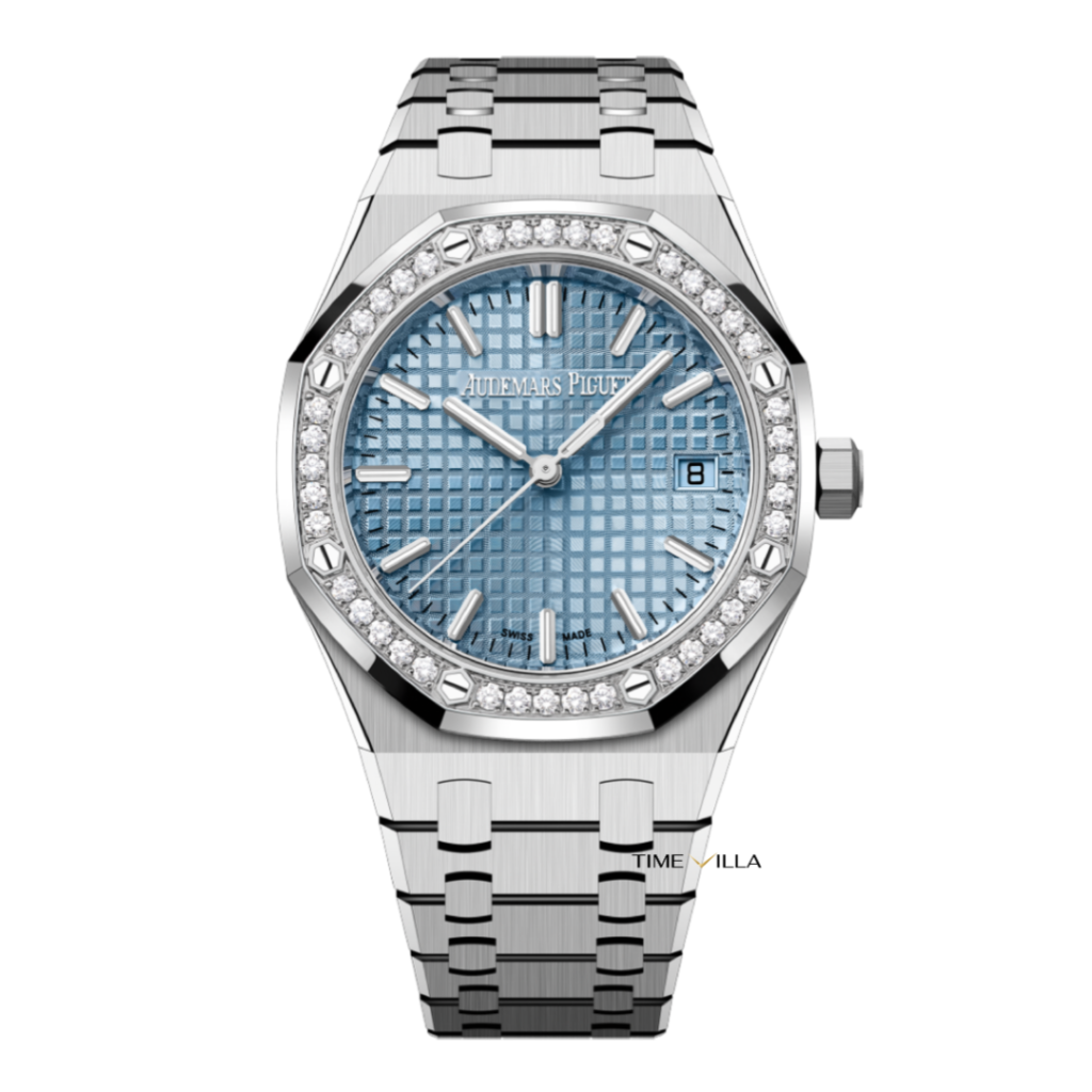 Audemars Piguet Royal Oak Ladies 77451ST.ZZ.1361ST.03 Ice Blue Dial Diamond 34mm Audemars Piguet Royal Oak Ladies 77451ST.ZZ.1361ST.03 Ice Blue Dial Diamond 34mm