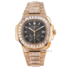 Patek Philippe Nautilus 5980/1400R-011 Rose Gold Full Factory Diamond