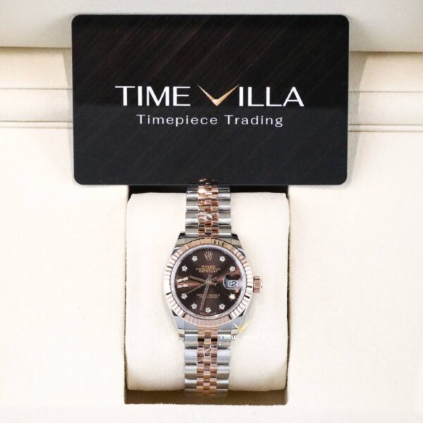 Rolex Lady-Datejust 279171-0003 28mm Chocolate Rose Gold cọc ngôi sao