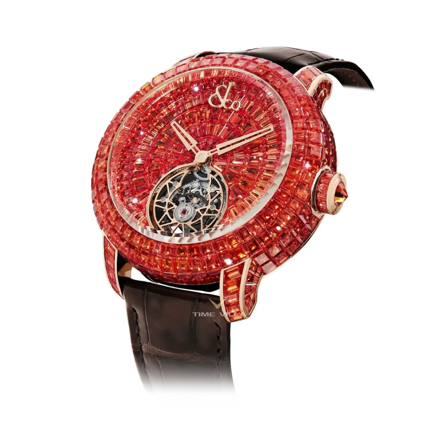 Jacob & Co Caviar Flying Tourbillon CV310.40.AB.AA.A Red Sapphires 44mm Jacob & Co Caviar Flying Tourbillon CV310.40.AB.AA.A Red Sapphires 44mm