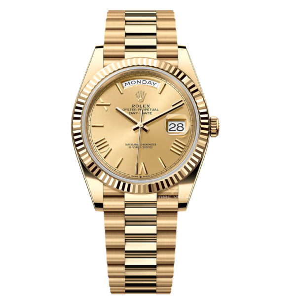 Rolex Day Date 228238-0006 Champage Roman Dial Yellow Gold 40mm