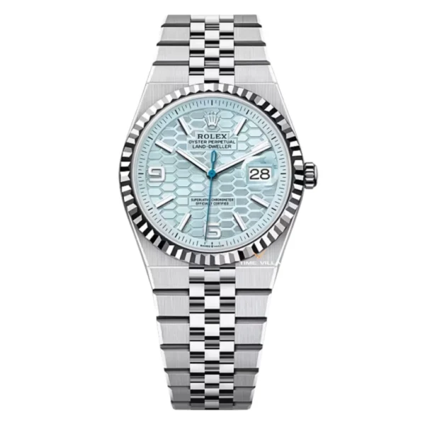 Rolex Land-Dweller 127236 Platinum Ice Blue Dial 36mm