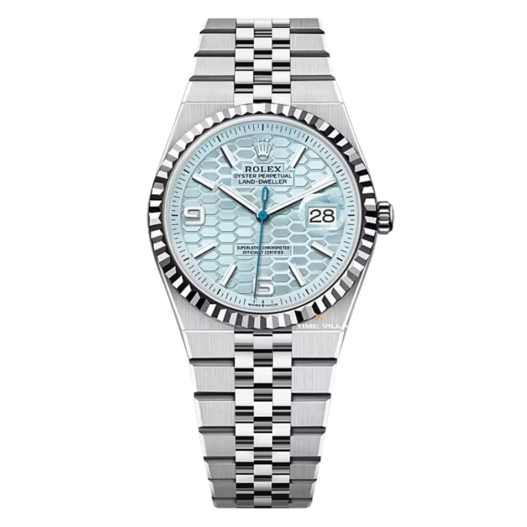 Rolex Land-Dweller 127236 Platinum Ice Blue Dial 36mm_11zon Rolex Land-Dweller 127236 Platinum Ice Blue Dial 36mm
